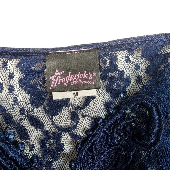 Fredericks of hollywood Babydoll Lingerie Womens M Navy - Picture 2 of 16
